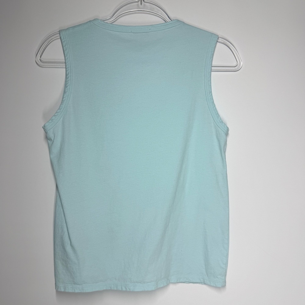 James Perse Standard Light Blue Cotton Pocket Tank Top WLJH3115CU Size 0 - Picture 5 of 8